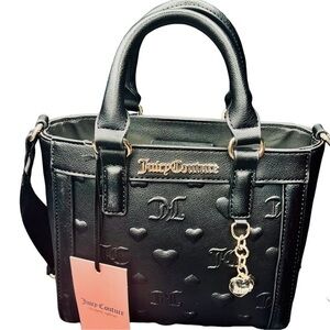 Juicy Couture Colorful Love Mini Tote Bag - Licorice Black,